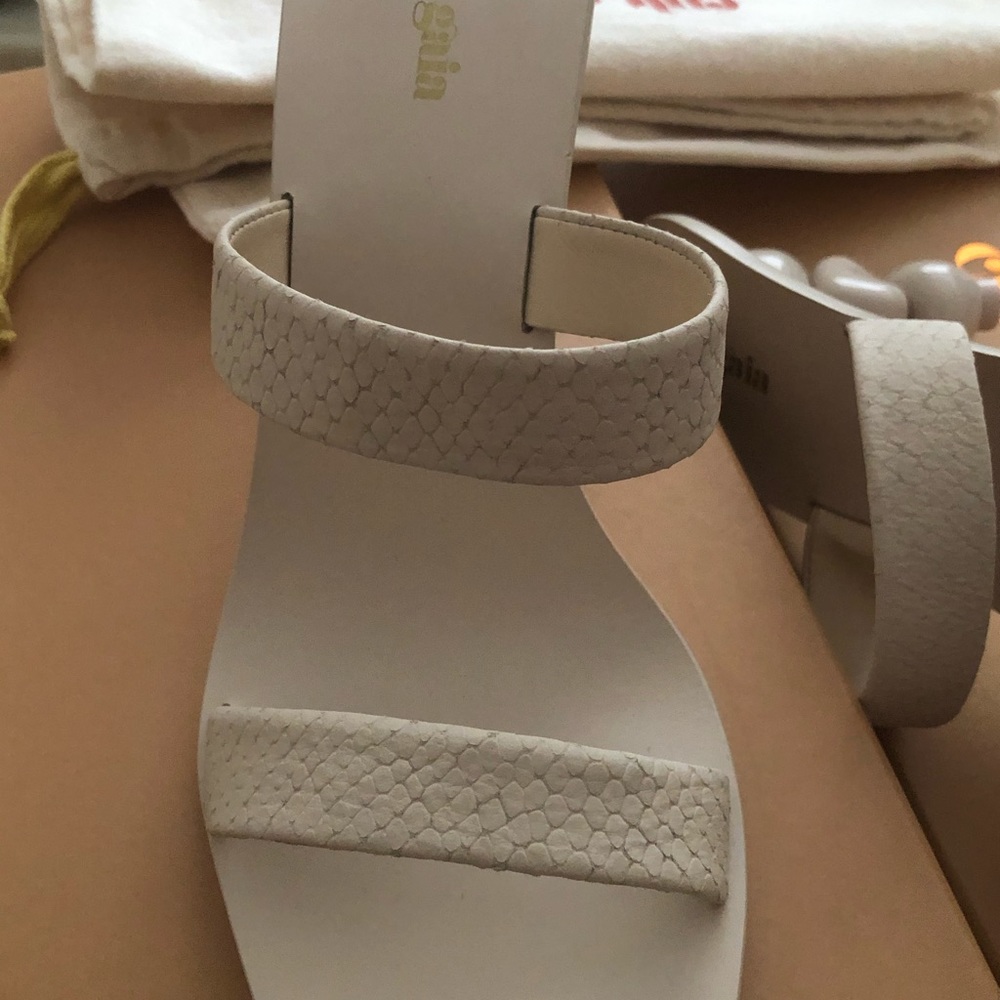 Cult Gaia Meta Stone Heels Slide Sandals - Picture 2 of 8